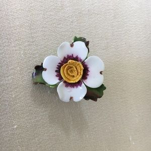 Vintage Cara Staffordshire Porcelain Flower Pin